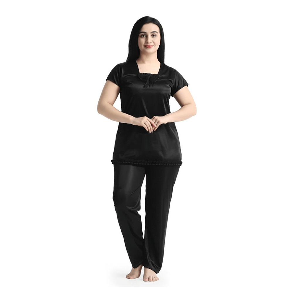 2 part night dress black color