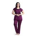 2 part night dress purple color