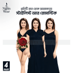 Black-4-part-night-dress